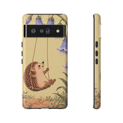Whimsical Buttercream Hedgehog and Bluebell Phone Case - Yellow Phone Case - Google Pixel 6 Pro / Glossy