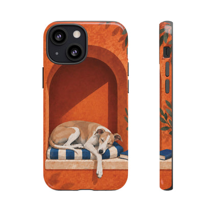 Whippet Siesta Nook Phone Case - Multicolor Phone Case - iPhone 13 Mini / Glossy