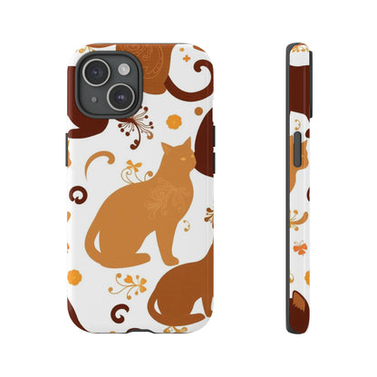 Abstract Cat Pattern Phone Case - Multicolor Phone Case - iPhone 15 / Glossy