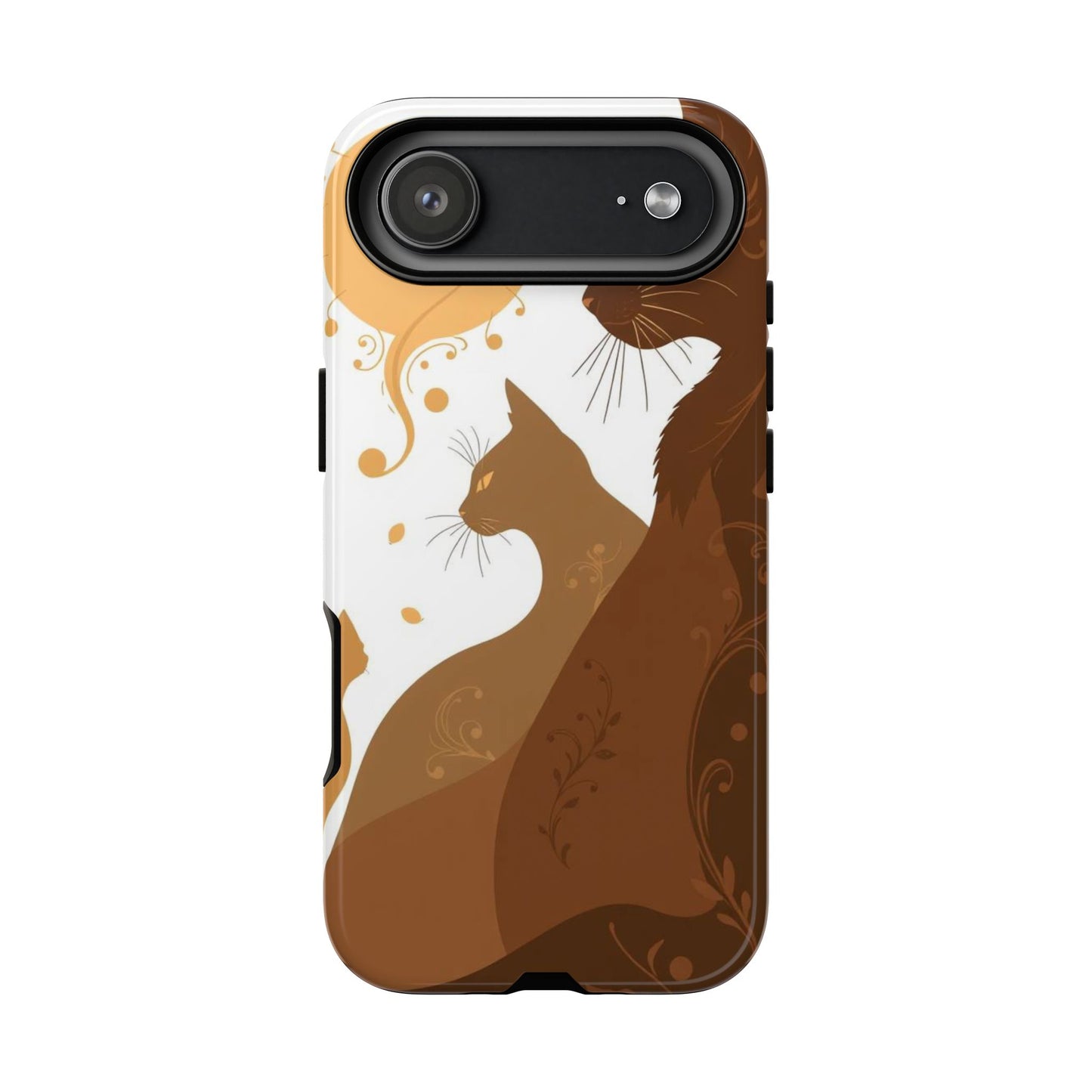 iPhone 17 Air / Glossy Phone Case - Abstract Cat Pattern Design Phone Case