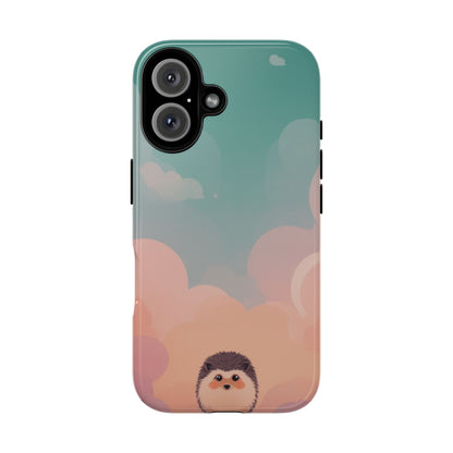 Cute Hedgehog & Cloud Design Phone Case - Multicolor Phone Case - iPhone 16 / Glossy