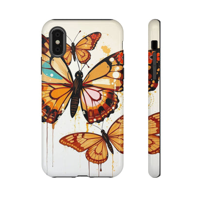 iPhone XS / Glossy Phone Case - Abstract Butterflies Design Phone Case