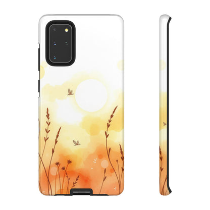 Samsung Galaxy S20+ / Glossy Phone Case - Boho Chic Watercolour Wildflower Pattern Phone Case