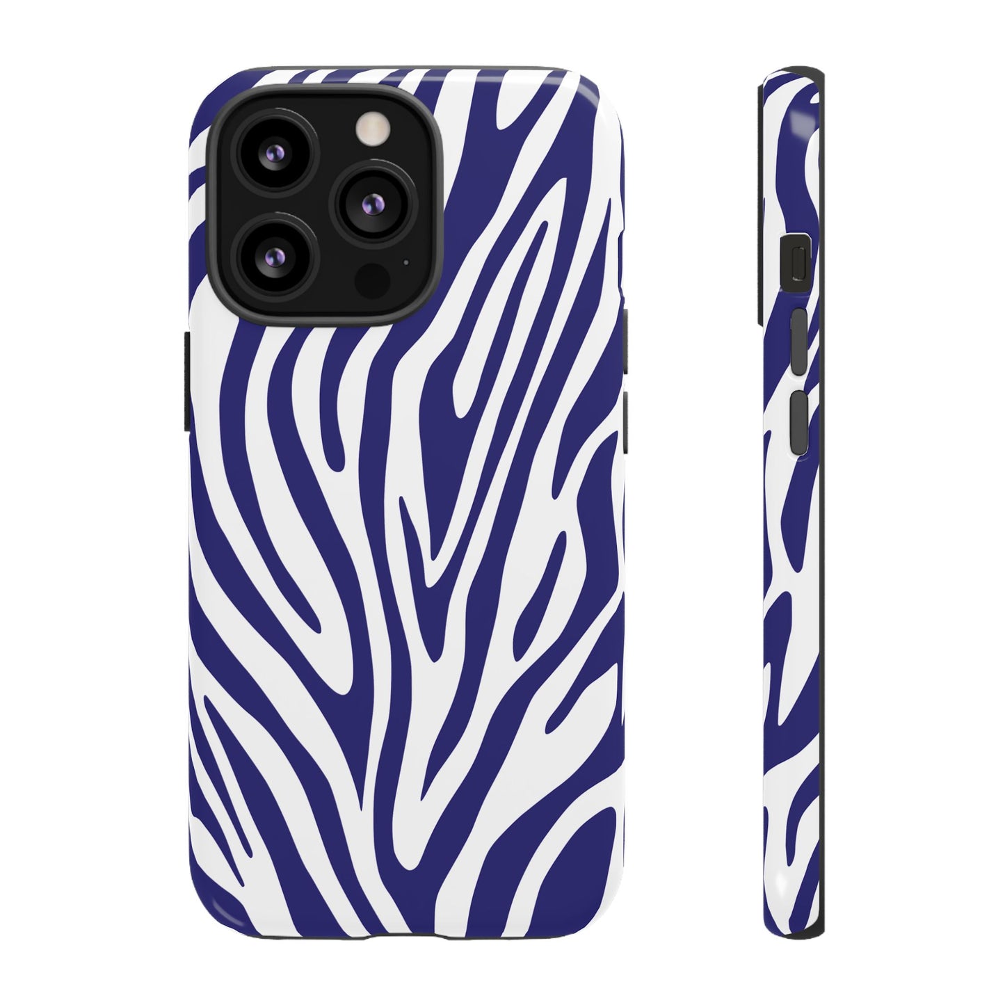 Graphic Blue Tiger Print Phone Case