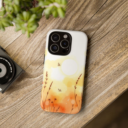 Boho Chic Watercolour Wildflower Pattern Phone Case