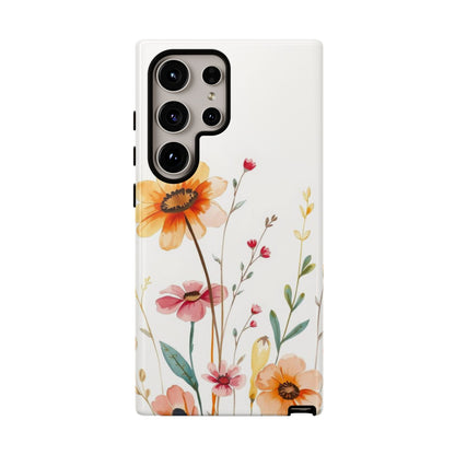 Boho Chic Watercolour Wild Blooms Pattern Phone Case - Multicolor Phone Case - Samsung Galaxy S24 Ultra / Glossy