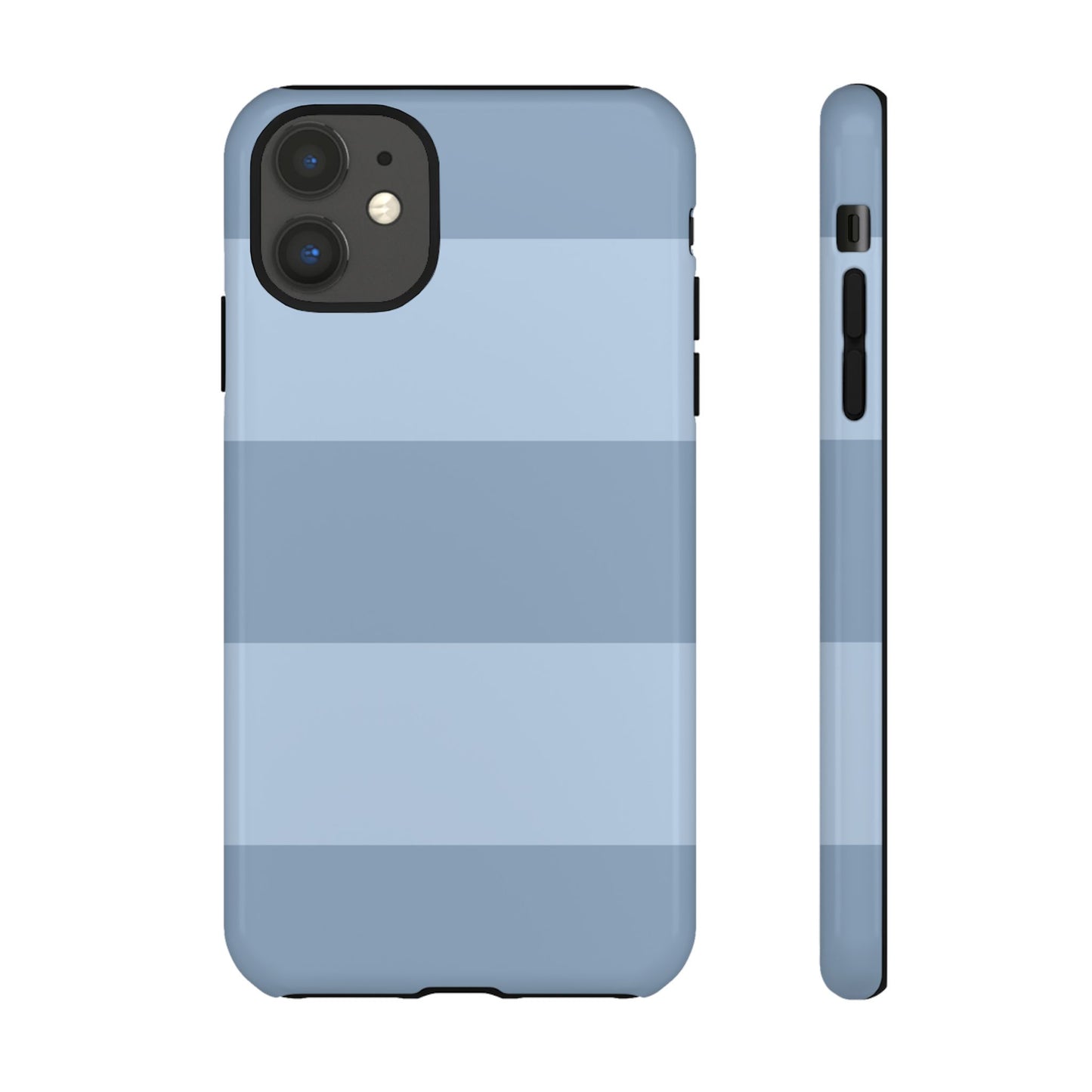Light Blue Horizontal Stripe Pattern Phone Case - Blue Phone Case - iPhone 11 / Glossy