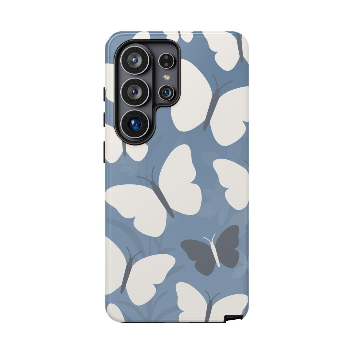 Minimalist Light Blue Butterfly Pattern Phone Case - Blue Phone Case - Samsung Galaxy S26 Ultra / Glossy