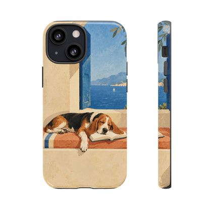 Basset Hound Unfinished Chapter Phone Case - Multicolor Phone Case - iPhone 13 Mini / Glossy
