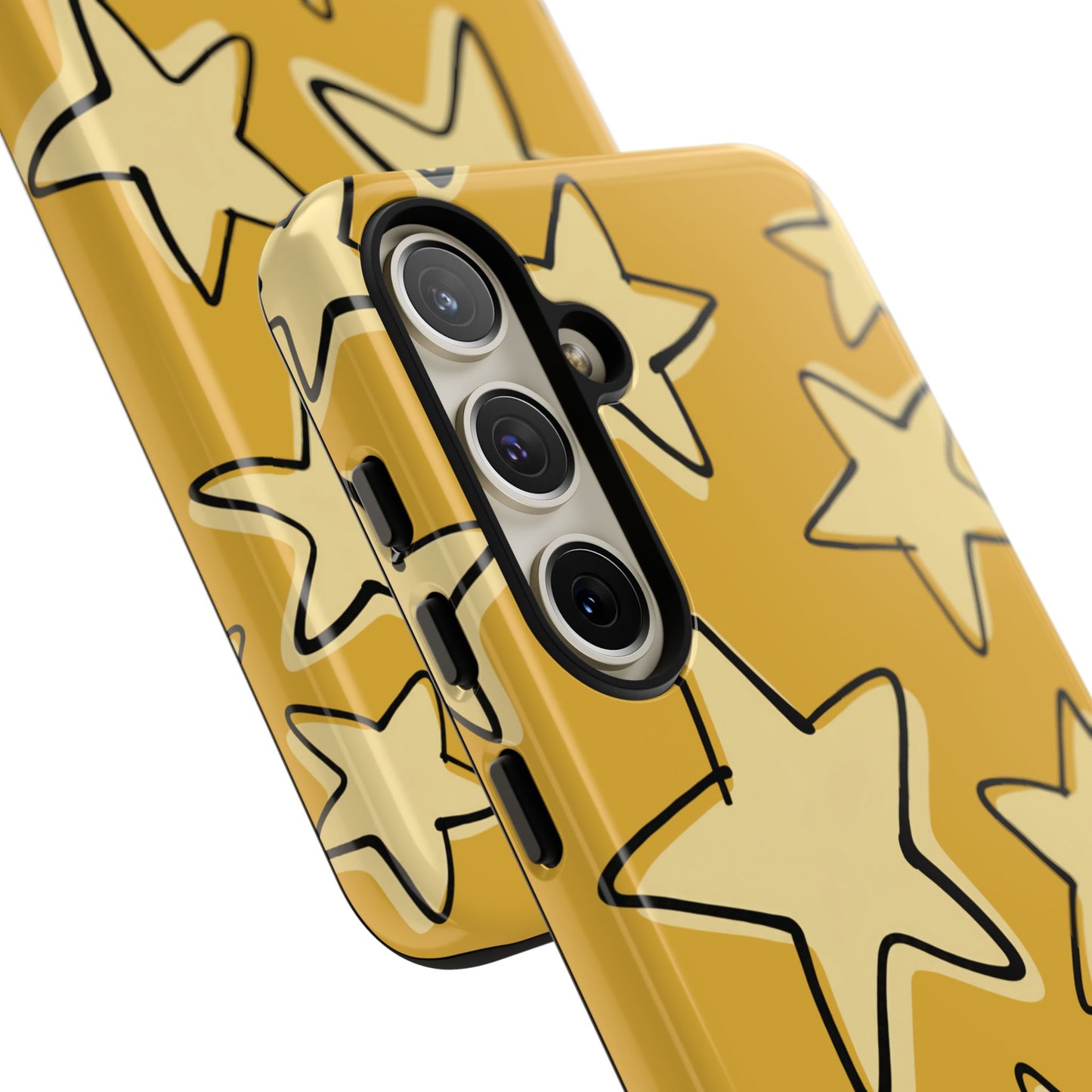 Golden Yellow Doodle Star Phone Case