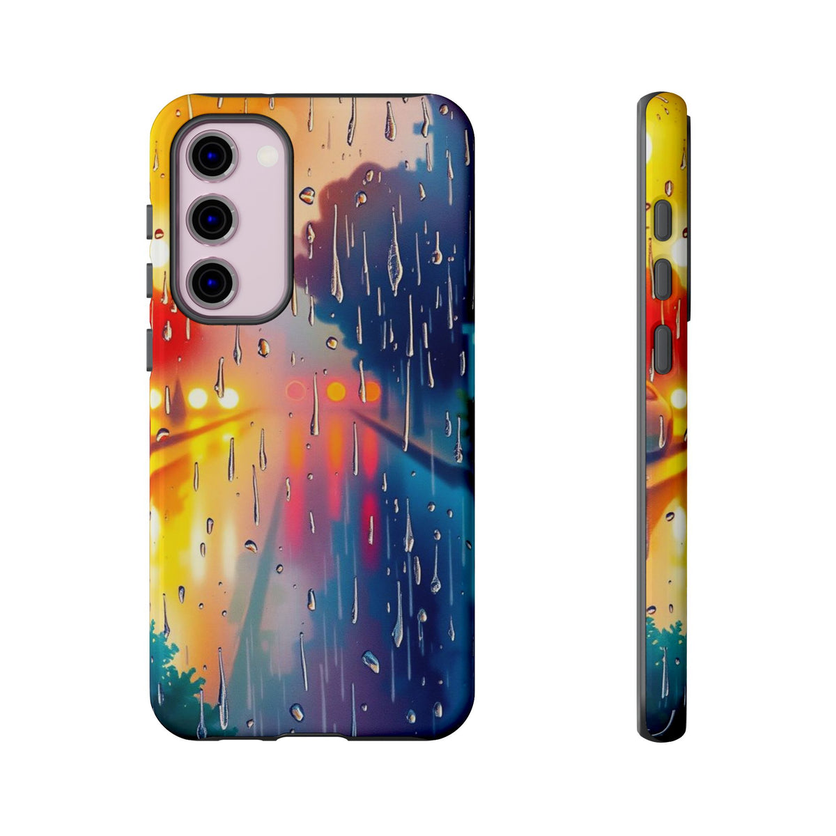 Electric Rain Watercolour Design Phone Case - Multicolor Phone Case - Samsung Galaxy S23 Plus / Glossy