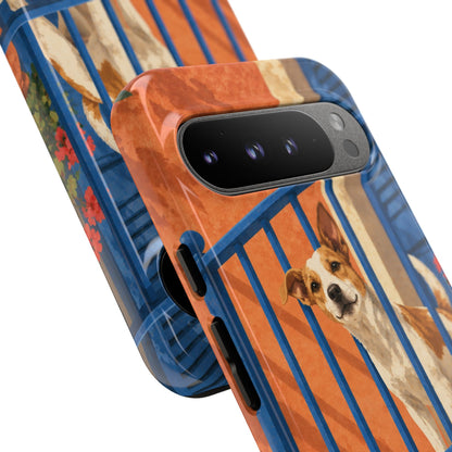 Jack Russell Terrier Balcony Busybody Phone Case - Multicolor Phone Case