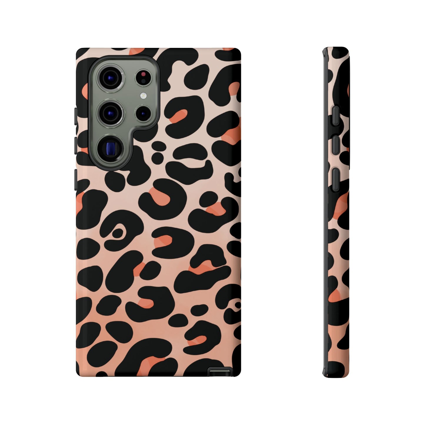Elegant Peach Leopard Print Phone Case