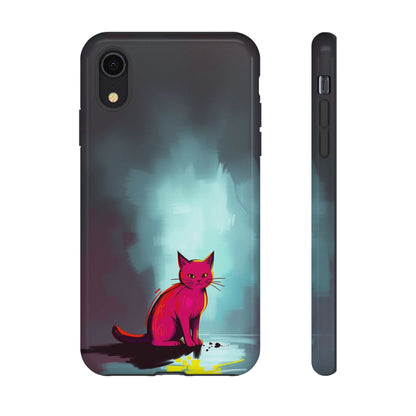 iPhone XR / Glossy Phone Case - Pop Art Moody Cat Design Phone Case