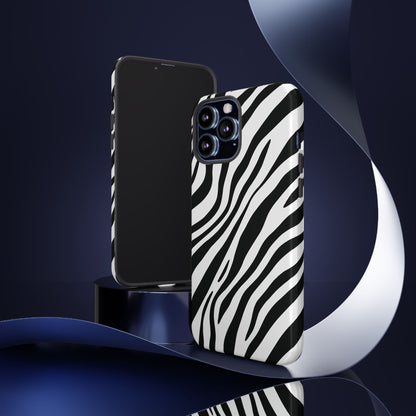 Modern Monochrome Zebra Print Phone Case