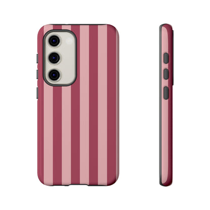 Pink Stripe Pattern Phone Case - Pink Phone Case - Samsung Galaxy S23 / Glossy