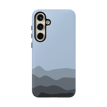 Blue Abstract Waves Protective Phone Case - Blue Phone Case - Samsung Galaxy S24 Plus / Glossy