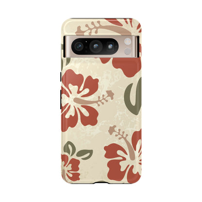 Google Pixel 8 Pro / Glossy Phone Case - ’Boho Chic Hibiscus Pattern #1’ Phone Case