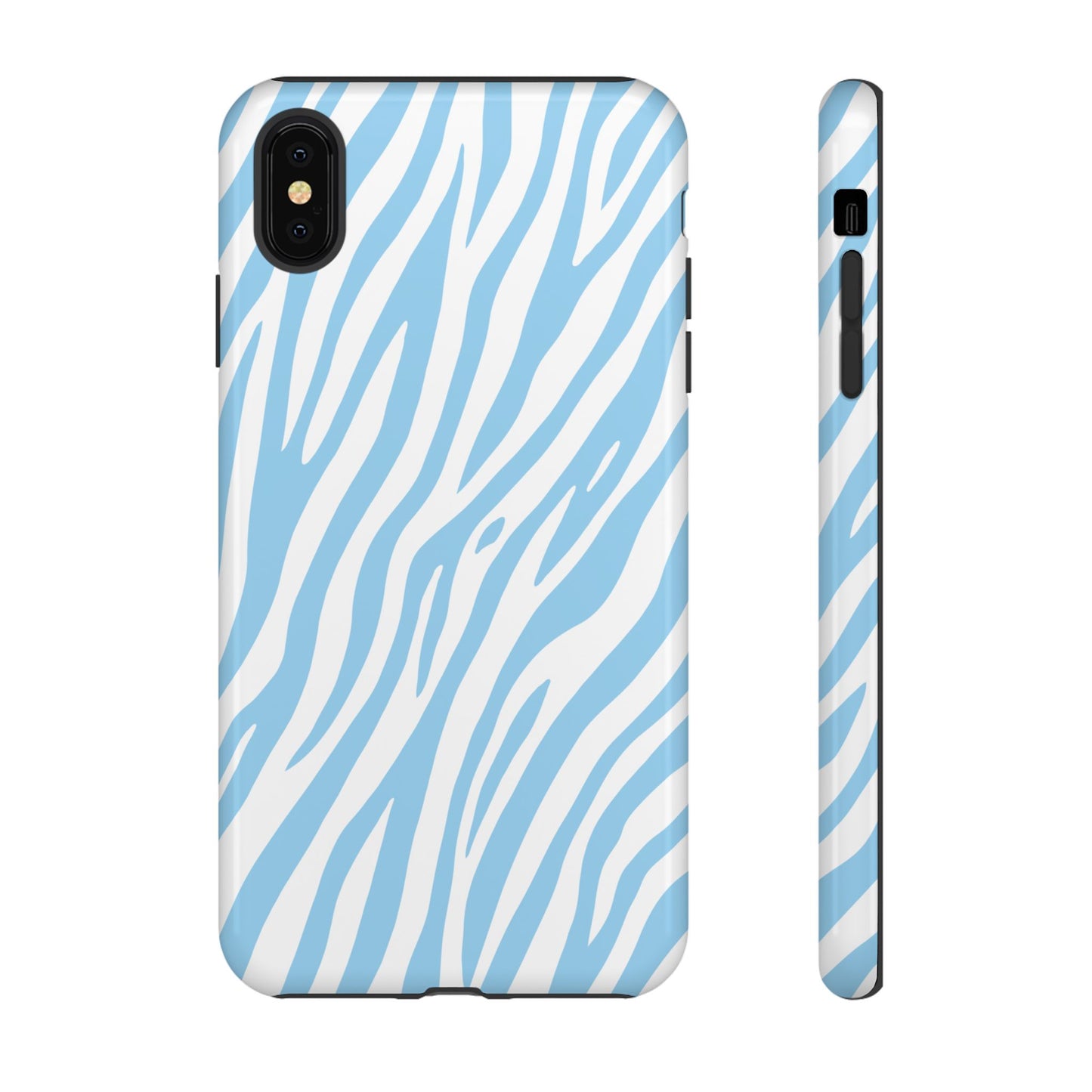 Sky Blue Tiger Print Phone Case
