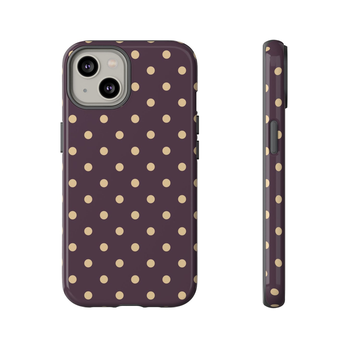 Purple with Yellow Dot Pattern Phone Case