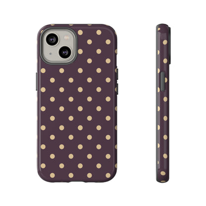 Purple with Yellow Dot Pattern Phone Case