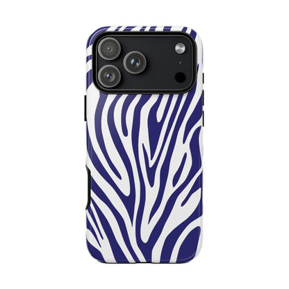 Graphic Blue Tiger Print Phone Case