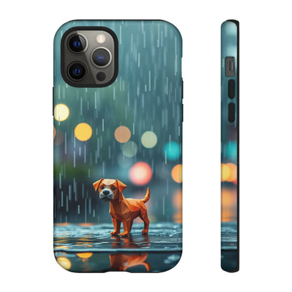 iPhone 12 Pro / Glossy Phone Case - Origami ’Soggy Dog’ Design Phone Case