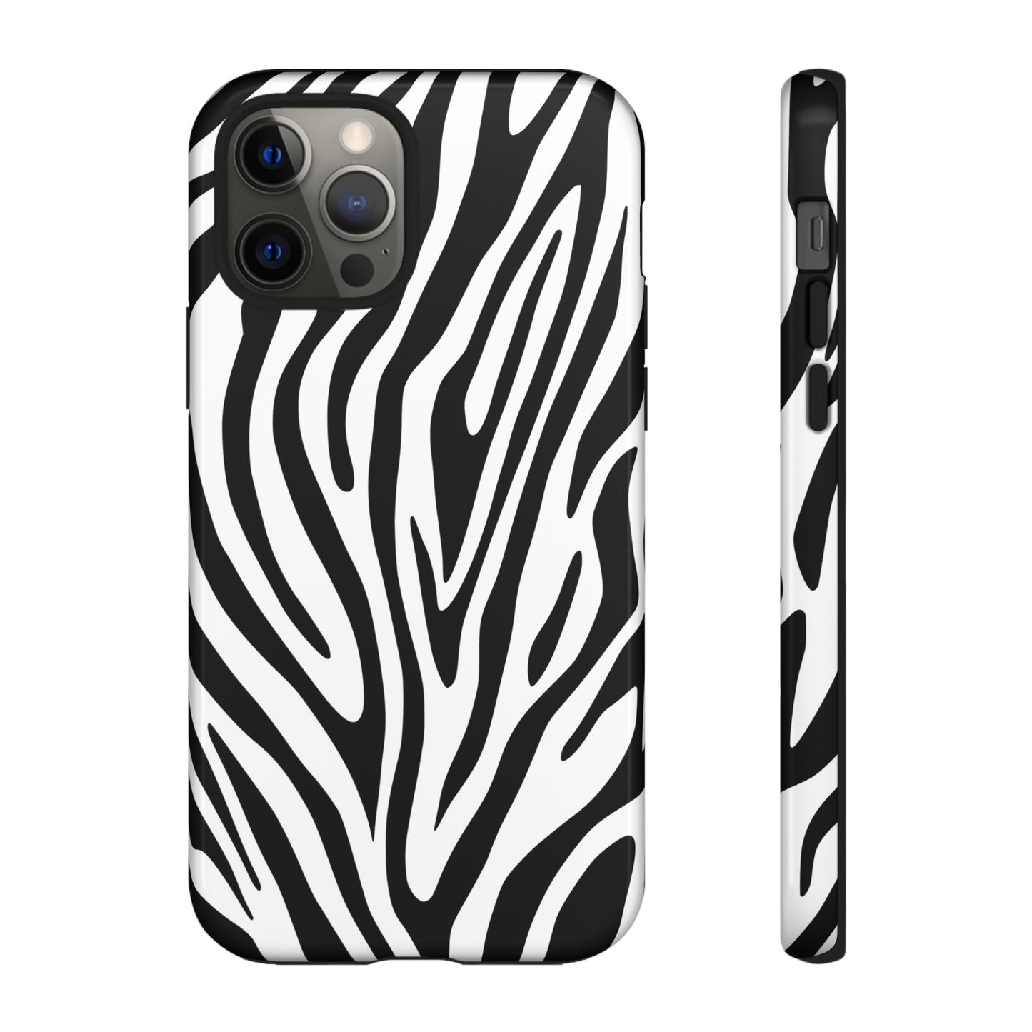 Classic Monochrome Tiger Print Phone Case