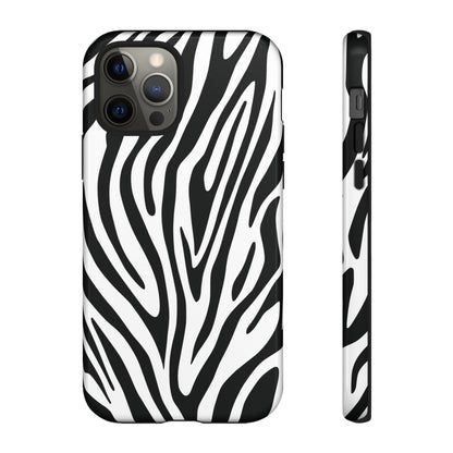 Classic Monochrome Tiger Print Phone Case