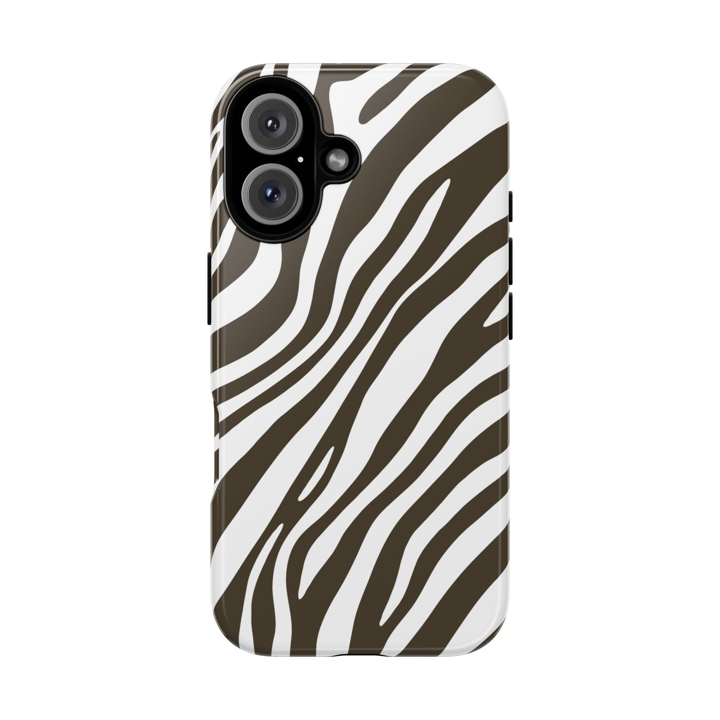 Modern Mocha Zebra Print Phone Case