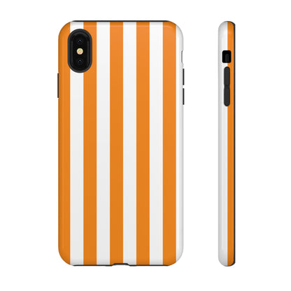 iPhone XS MAX / Glossy Phone Case - Simple Yellow & White Stripe Pattern Phone Case