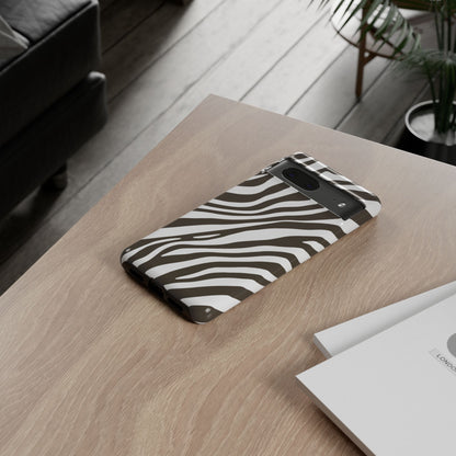 Modern Mocha Zebra Print Phone Case
