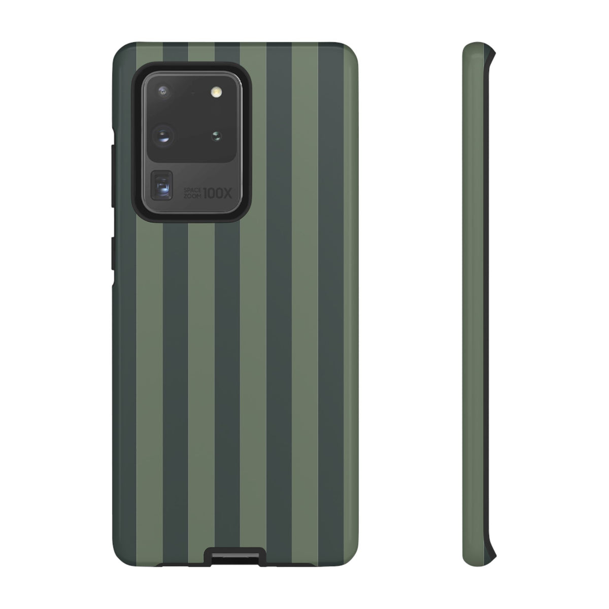 Dark Green Stripe Pattern Phone Case - Green Phone Case - Samsung Galaxy S20 Ultra / Glossy