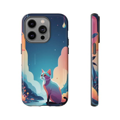 Stylised Cat Design Phone Case