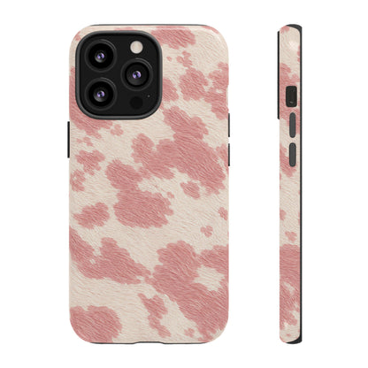 Pretty Blush Cow Print Phone Case