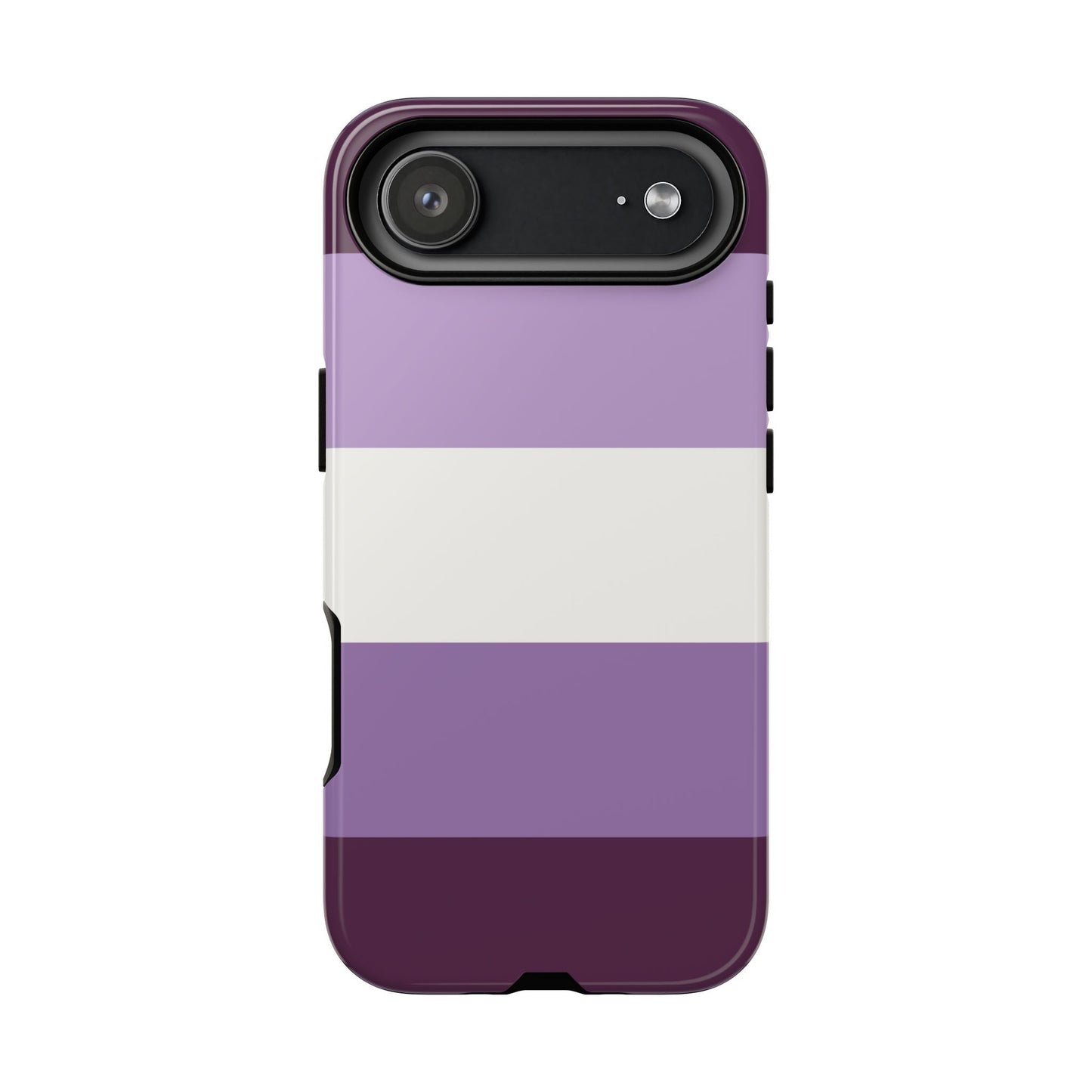 iPhone 17 Air / Glossy Phone Case - Purple Stripe Pattern Phone Case