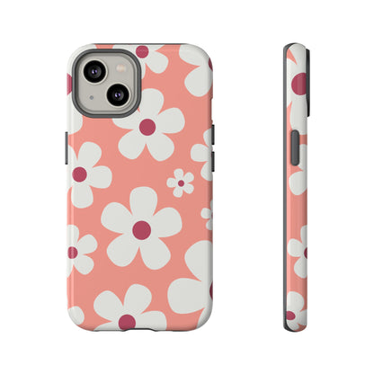iPhone 14 / Glossy Phone Case - Cute Pink Daisy Pattern #2 Phone Case