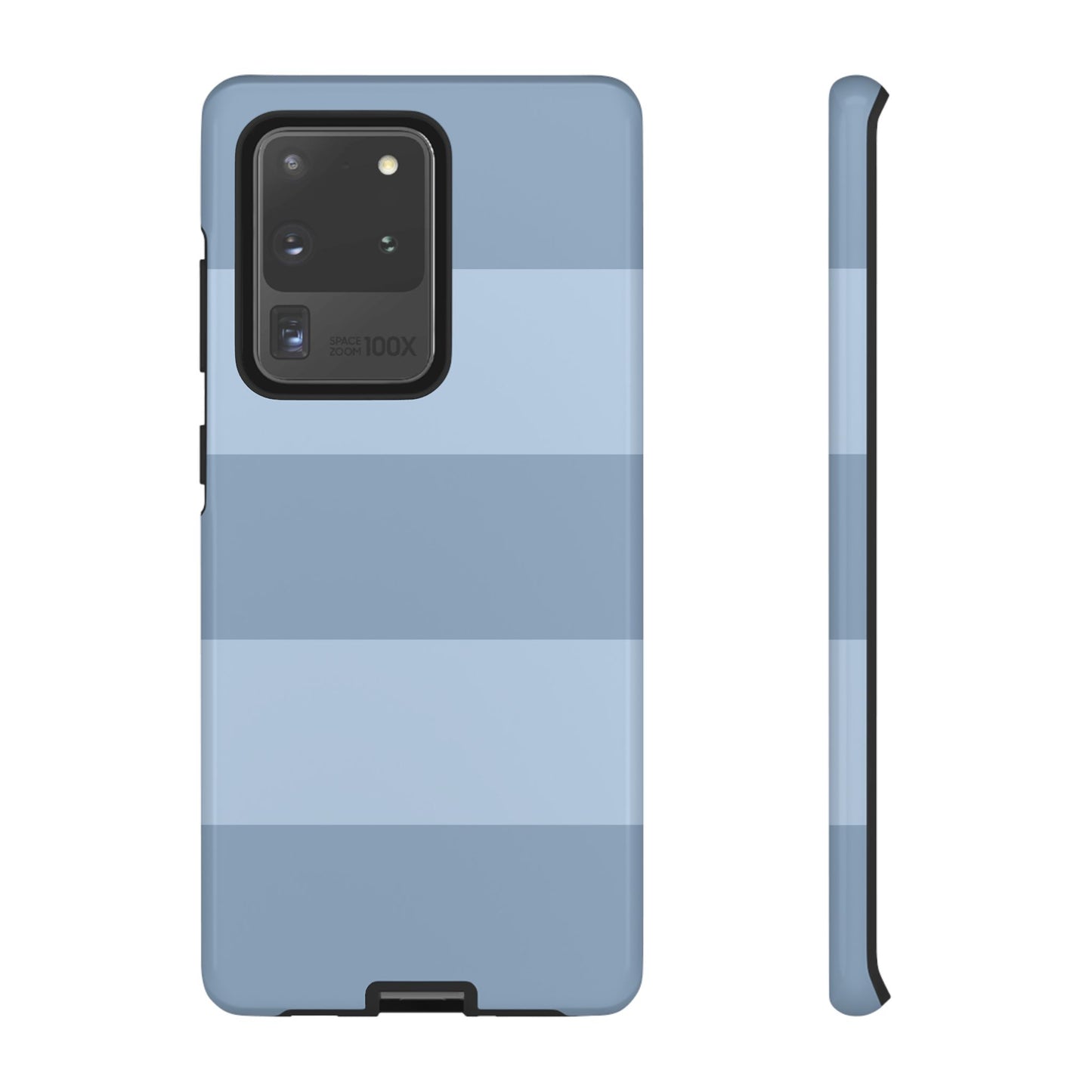 Light Blue Horizontal Stripe Pattern Phone Case - Blue Phone Case - Samsung Galaxy S20 Ultra / Glossy
