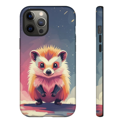 iPhone 12 Pro Max / Glossy Phone Case - Stylised Hedgehog Design Phone Case