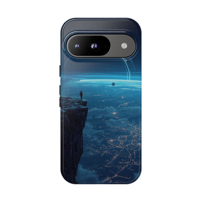 Google Pixel 9 / Glossy Phone Case - Orbital Ring Horizon Sci-fi Phone Case