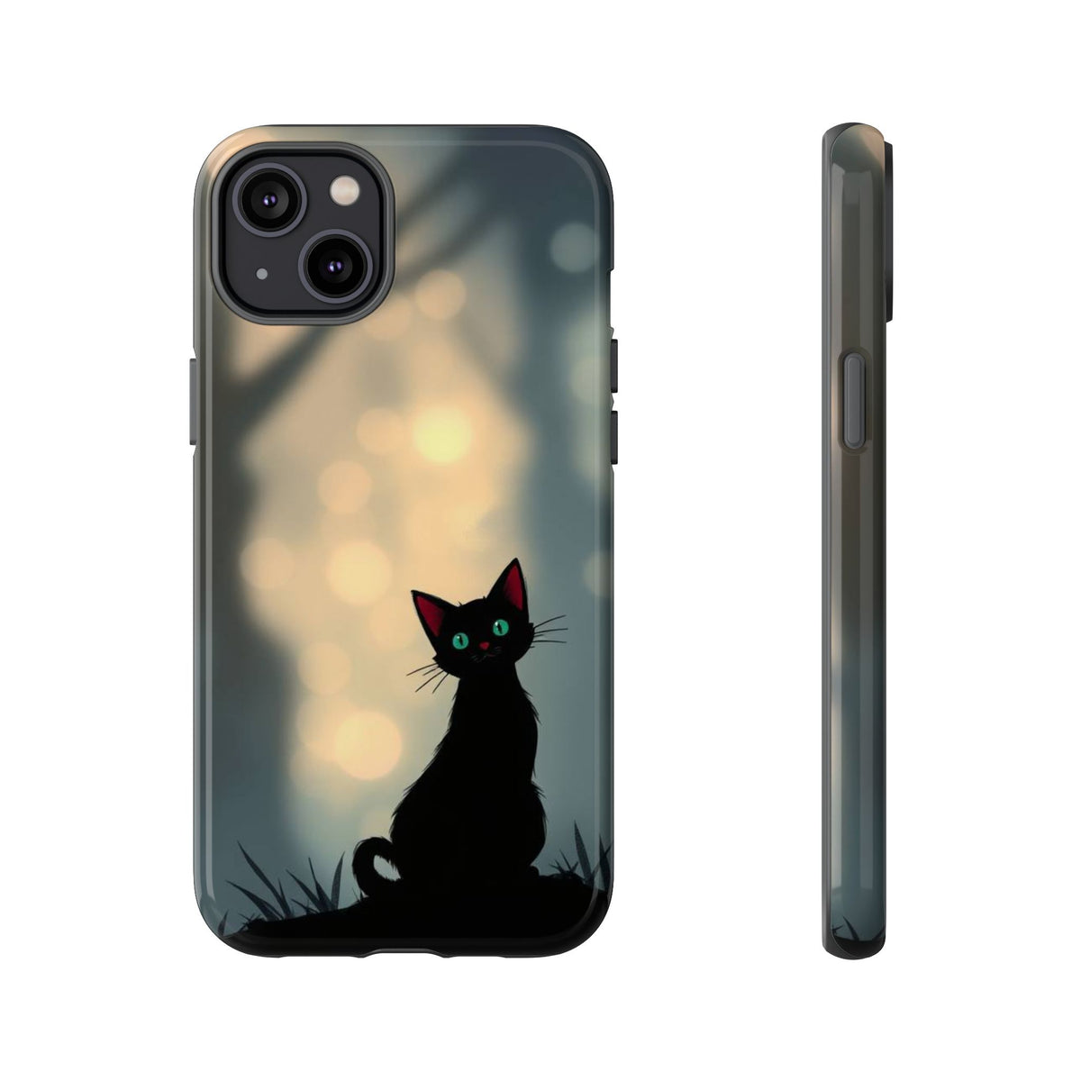 Gothic Cat Design Phone Case - Multicolor Phone Case - iPhone 14 Plus / Glossy