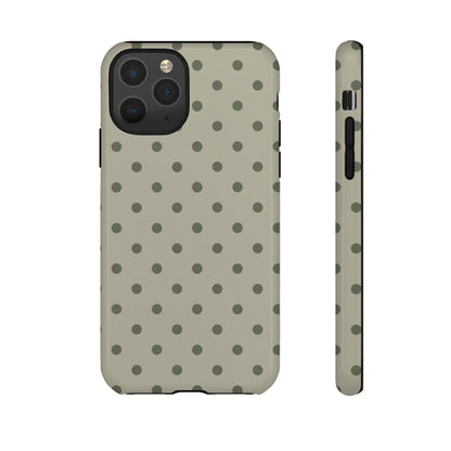 Green & Dark Green Dot Pattern Phone Case