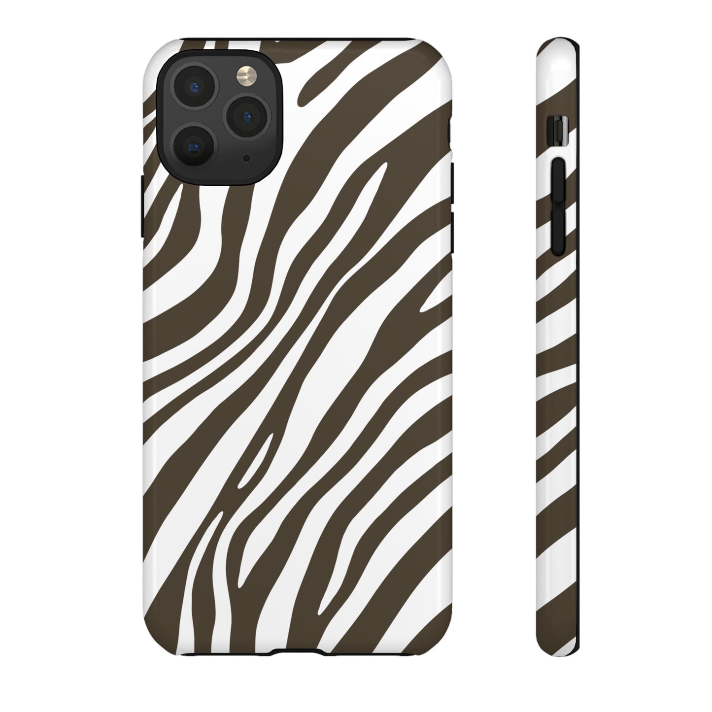 Modern Mocha Zebra Print Phone Case