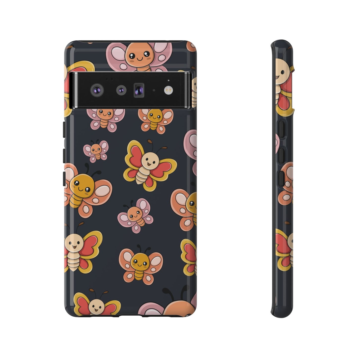 Grey Butterfly Sticker Design Phone Case - Grey Phone Case - Google Pixel 6 Pro / Glossy