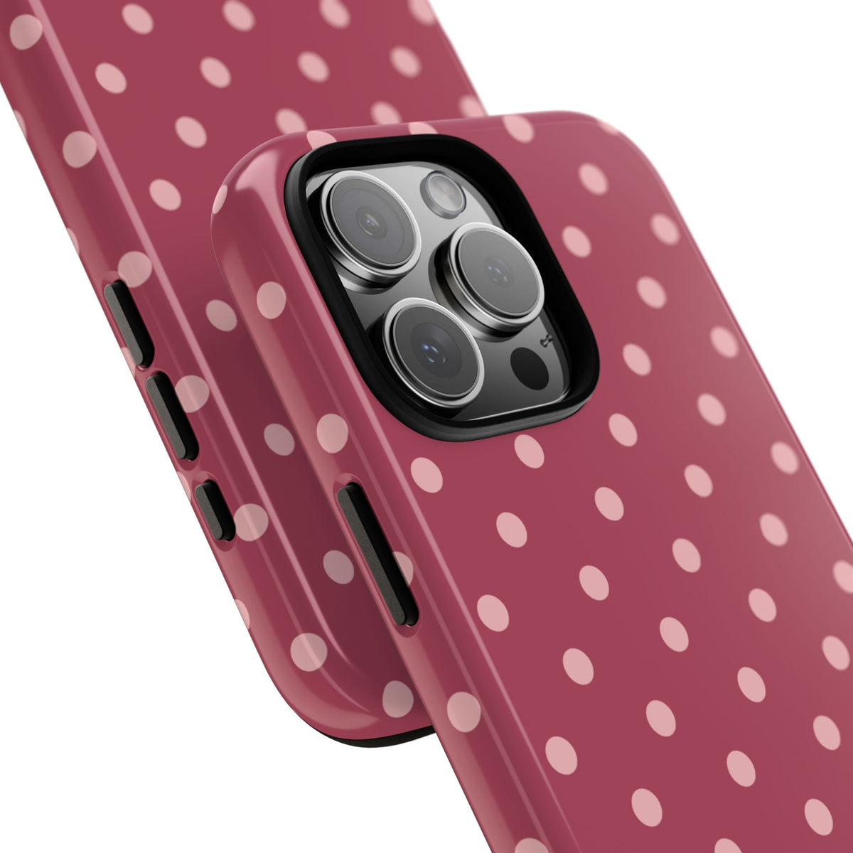 Pink Dot Pattern Phone Case - Pink Phone Case