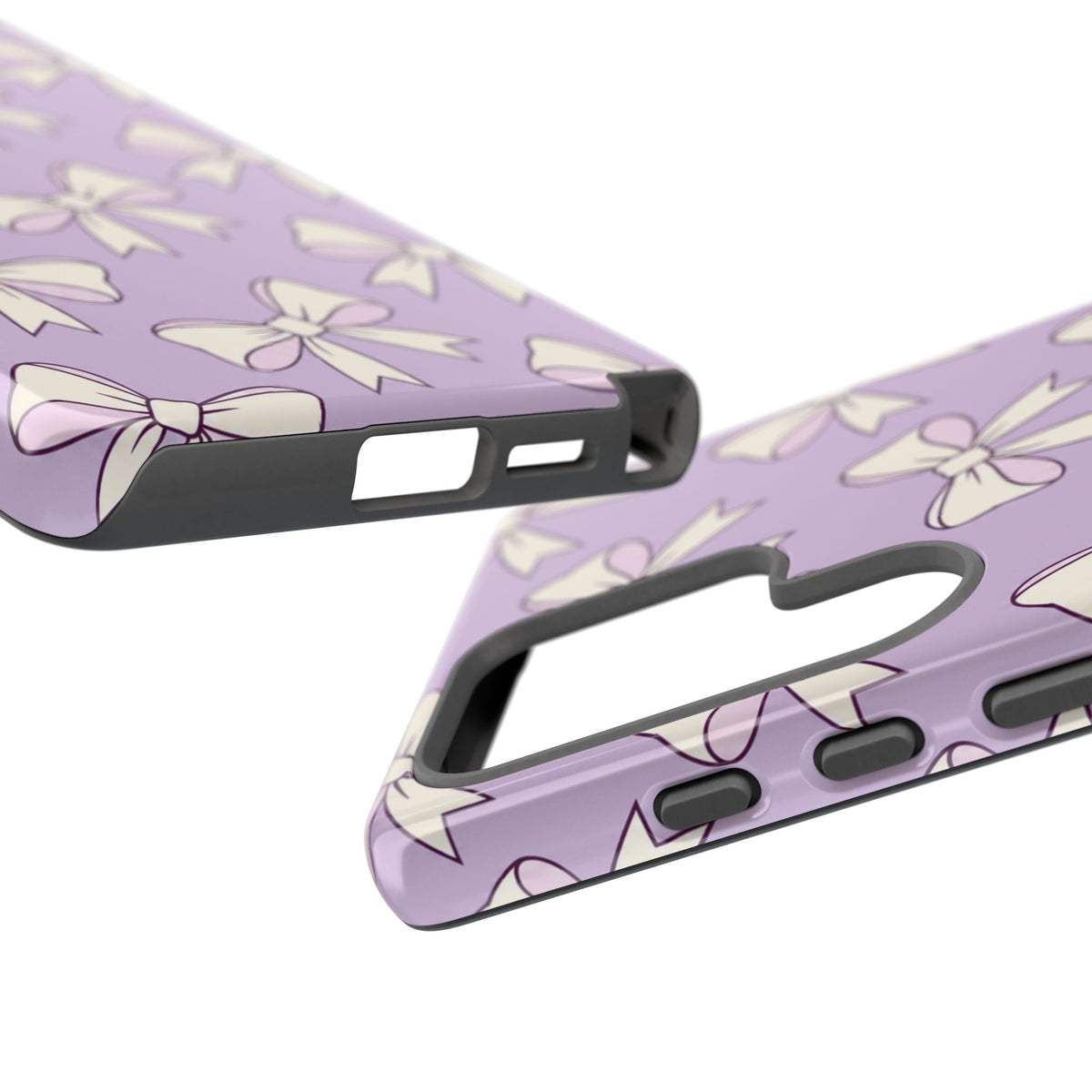 Chic Lilac Bow Pattern Phone Case