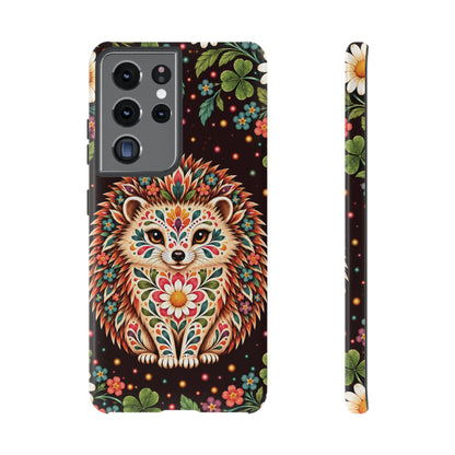 Vibrant Terracotta and Teal Calavera Hedgehog Phone Case - Multicolor Phone Case - Samsung Galaxy S21 Ultra / Glossy