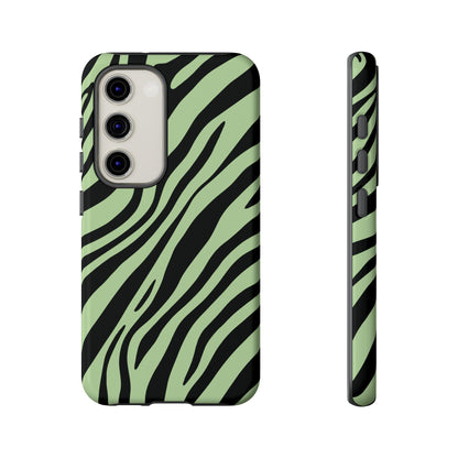 Modern Mint Zebra Print Phone Case