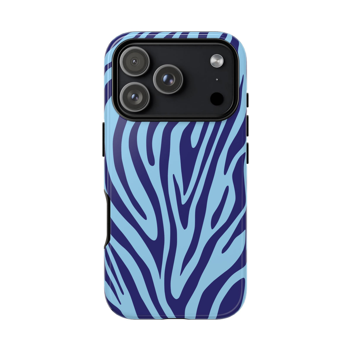 Boutique Sky Blue Tiger Print Phone Case - Blue Phone Case - iPhone 18 Pro / Glossy