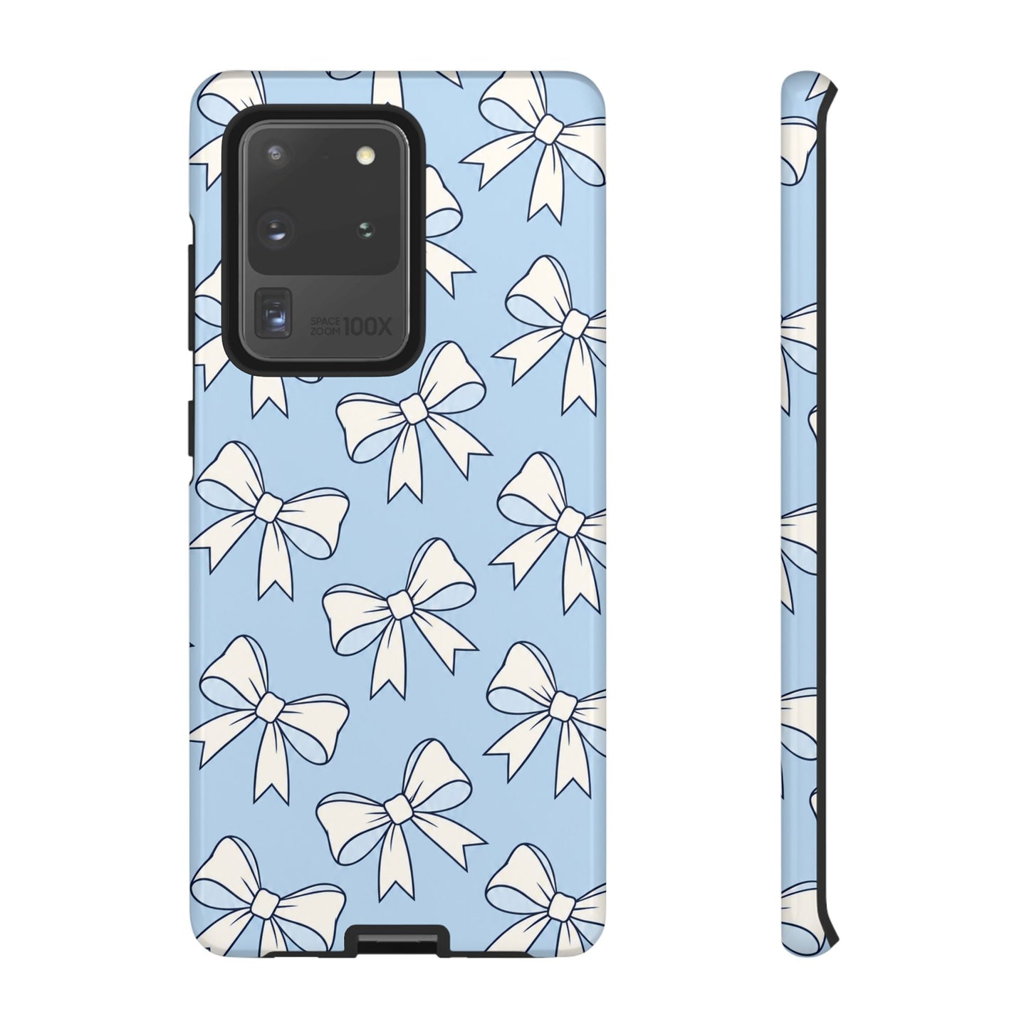 Chic Powder Blue Bow Pattern Phone Case